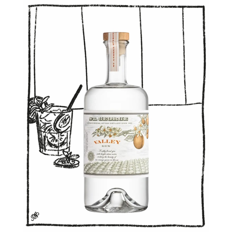 ST. GEORGE VALLEY GIN 750ML 45% ABV