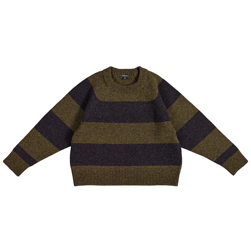 Wide Stripe Jumper Pine Shadow & Charcoal