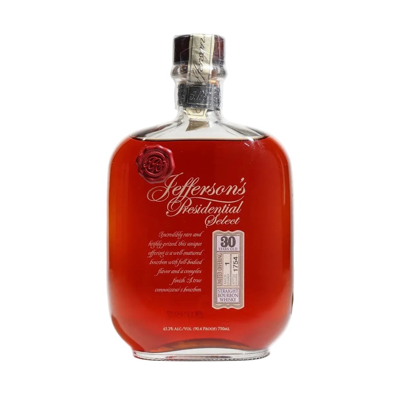 Jefferson's Presidential Select 30 Year Old Straight Bourbon Whiskey 750ml