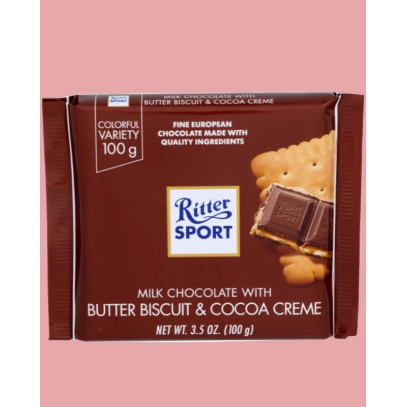 Ritter Sport - Milk Chocolate & Butter Biscuit Bar