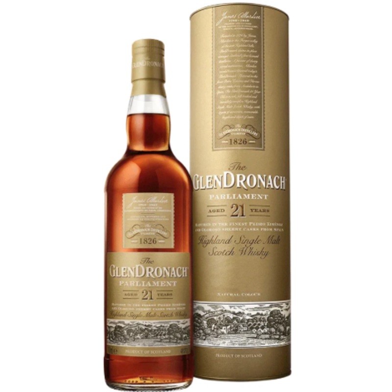 The GlenDronach Single Malt Scotch Whisky, Parliament, Aged 21 Years 750ml