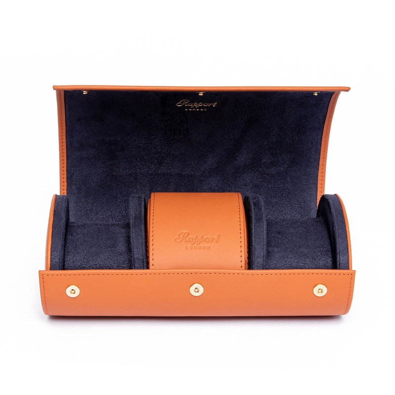 Hyde Park Three Watch Roll - Tan Tan