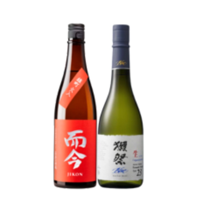 Set of Jikon Omachi Junmai Ginjo & Dassai Blue 23 Nama Junmai Daiginjo