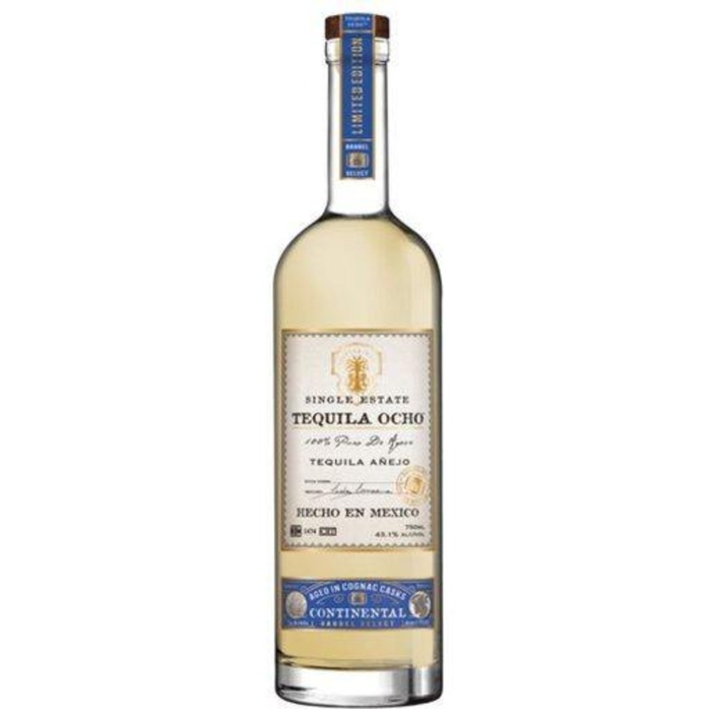 Tequila Ocho "Continental" Aged in Cognac Casks Anejo Tequila