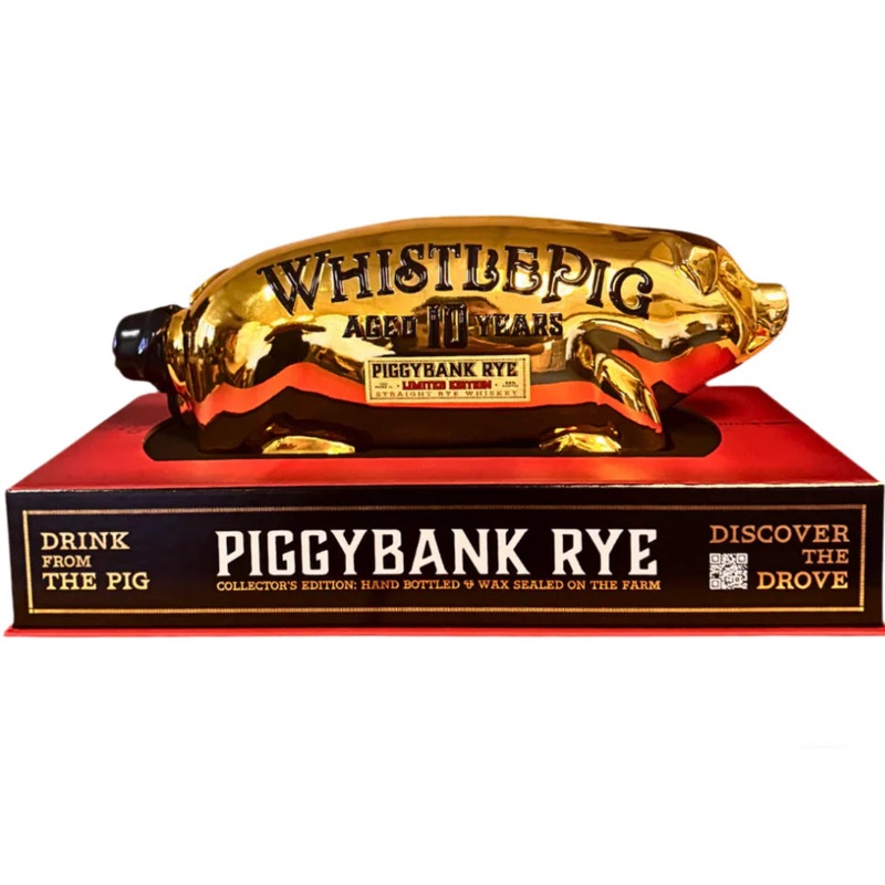 WhistlePig 10 Year Piggybank Straight Rye Whiskey 2025 Release