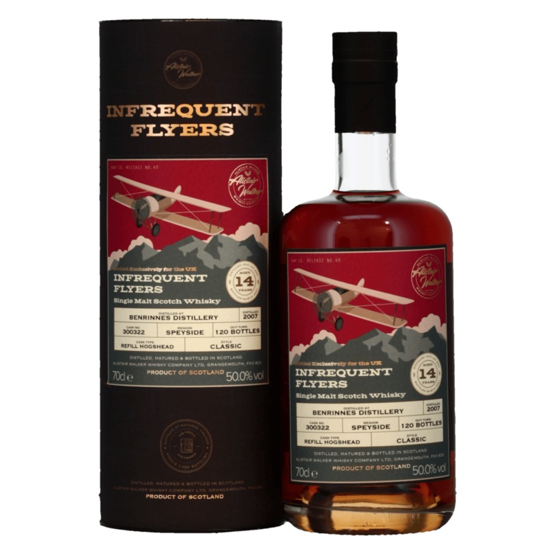 Benrinnes Infrequent Flyers Single Cask #300322 (UK Exclusive) 2007 14 Year Old Whisky | 700ML
