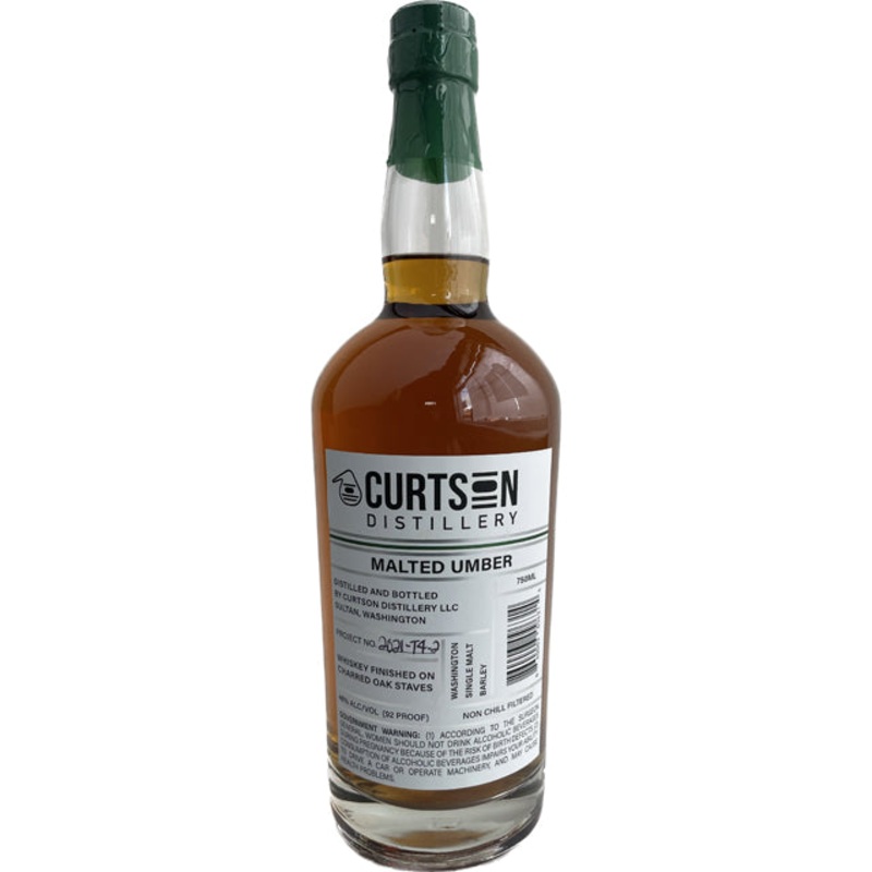 Curtson Distillery Malted Umber Single Malt Whiskey