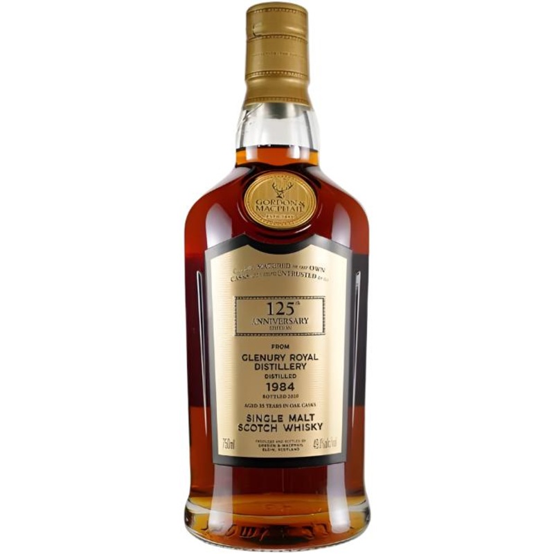 Gordon & Macphail Glenury Royal 35 year Old 125th Anniversary Bottling 1984 Scotch Whisky