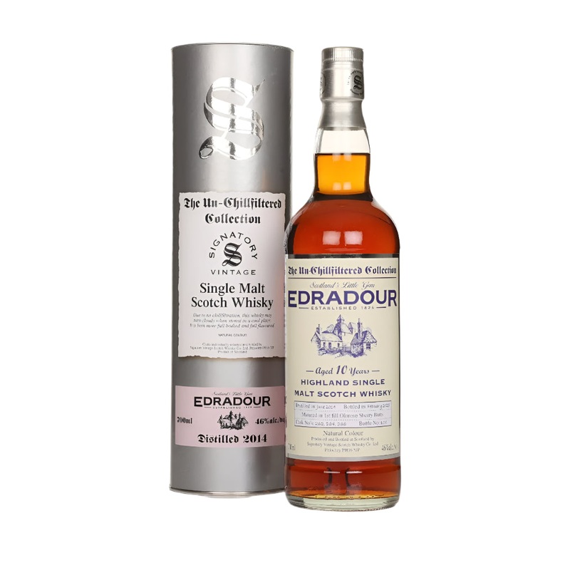 Edradour 10 Year Old 2014 Casks #262, #264 & #266 - Un-Chillfiltered Collection (Signatory) Single Malt Scotch Whisky | 700ML