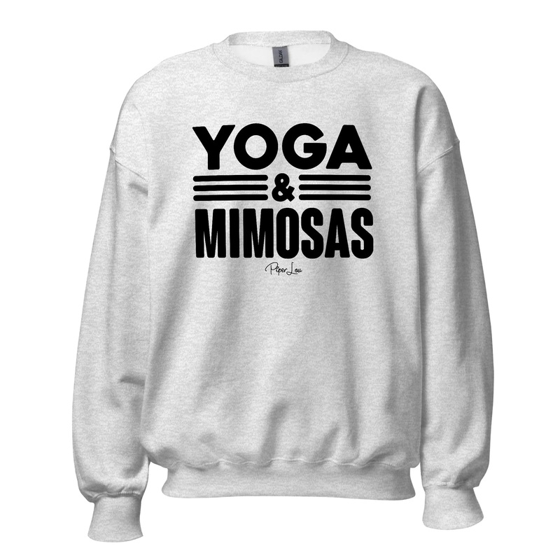 Yoga and Mimosas - Crewneck Sweatshirt White