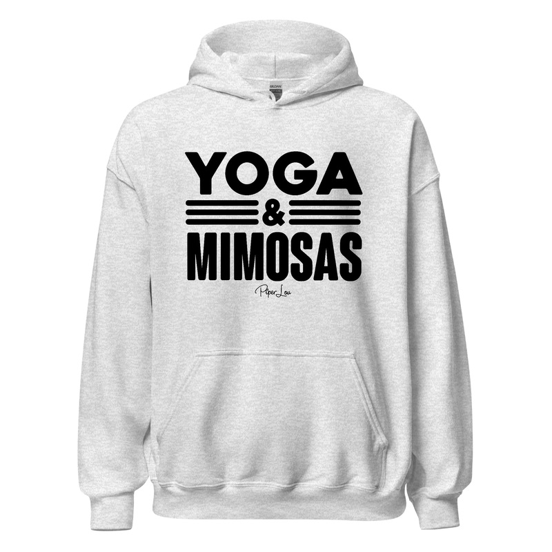 Yoga and Mimosas - Graphic Hoodie White