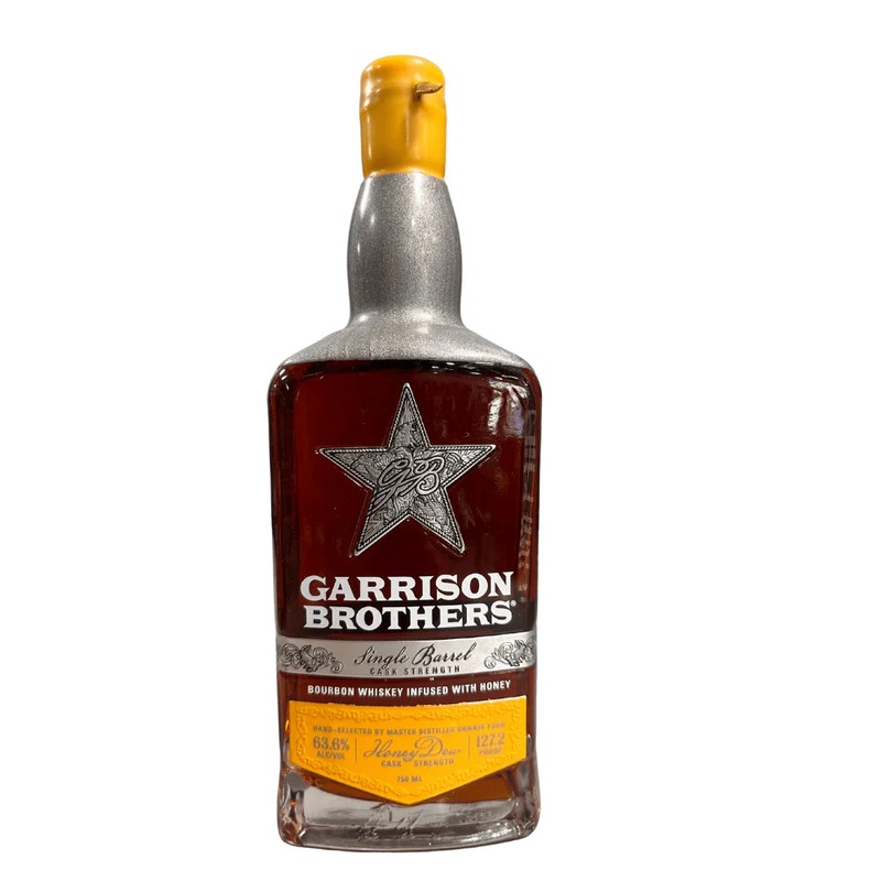 Garrison Brothers Honeydew Cask Strength 127.2 Proof Barrel HD107 Bourbon Whiskey Infused With Honey