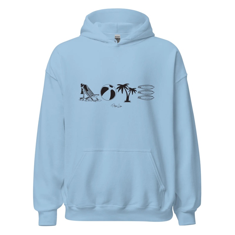 Beach Love - Graphic Hoodie White