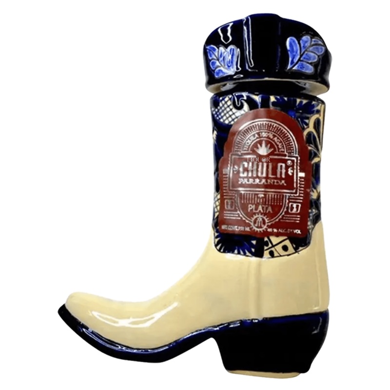 Chula Parranda Blanco Ceramic Boot Tequila