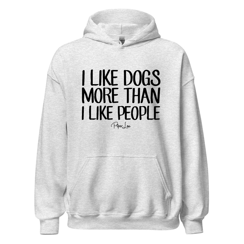 I Like Dogs More Than People - Graphic Hoodie White