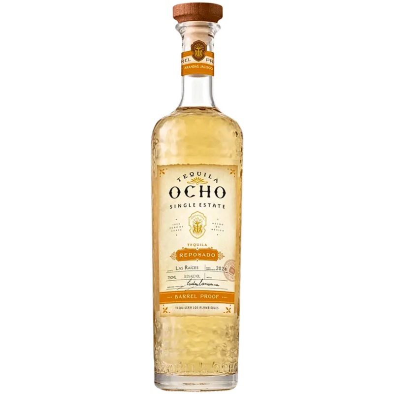 Tequila Ocho Reposado Barrel Proof Las Races Tequila