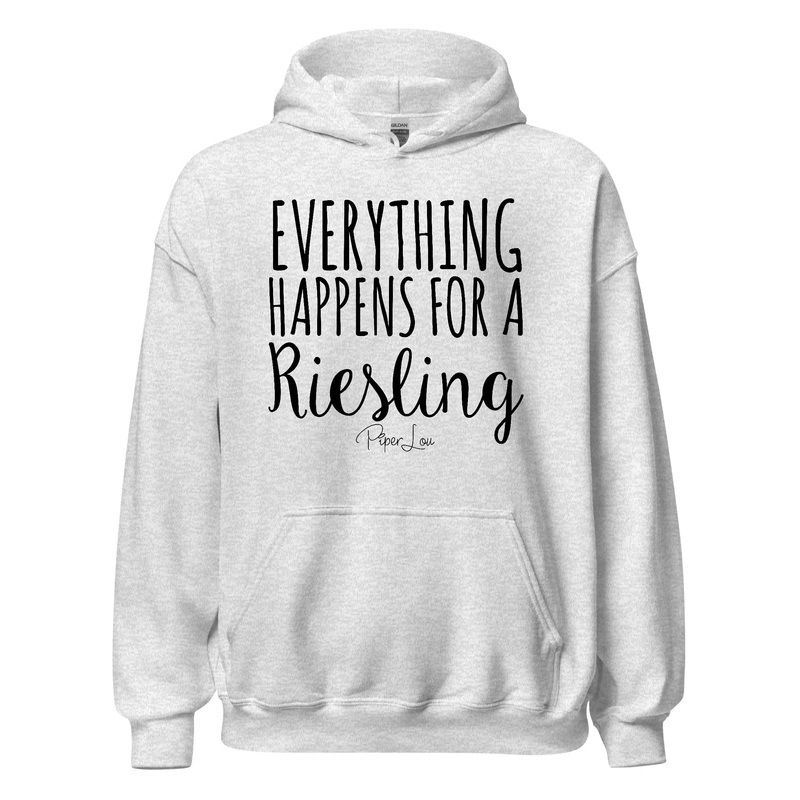 Everything Happens For A Riesling - Graphic Hoodie White