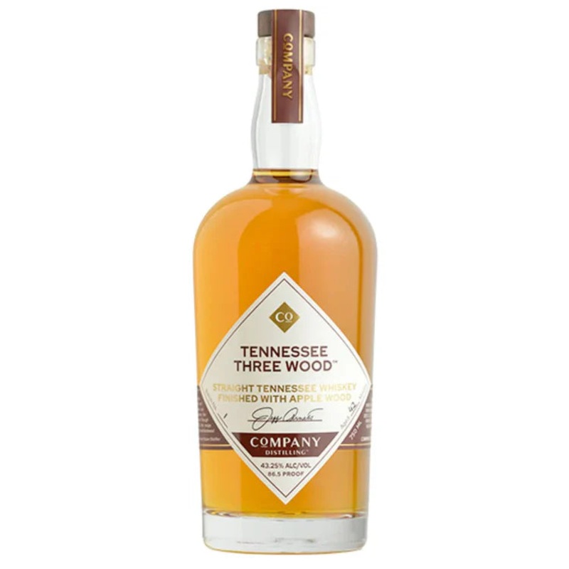 Company Distilling Apple Wood Finished Tennessee Three Wood Straight Tennessee Whiskey
