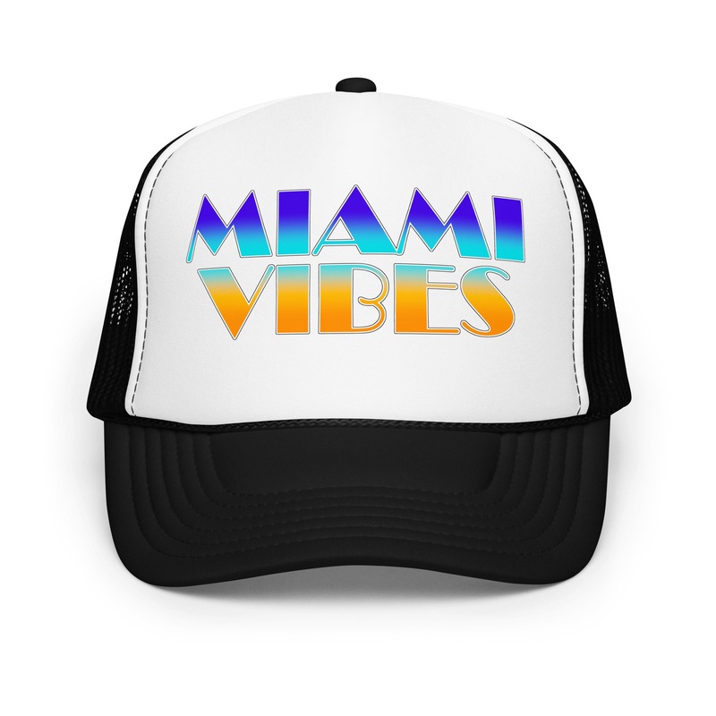 Miami Vibes Trucker Hat White