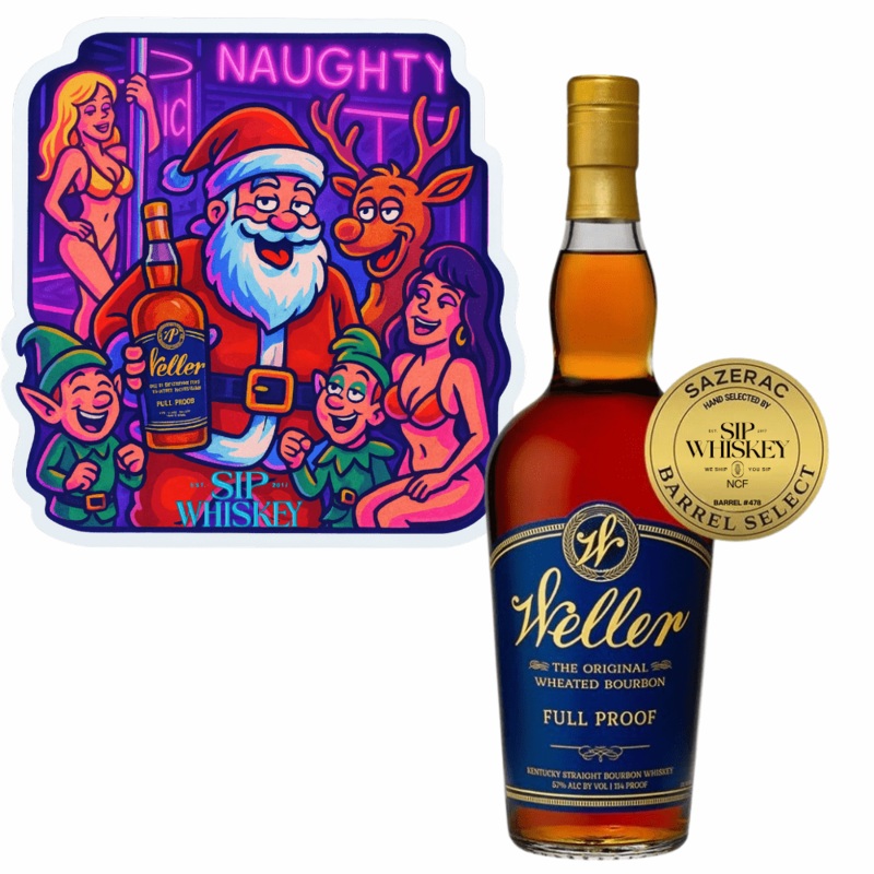 Weller Full Proof Non-Chill Filtered "Santa Gone Wild" Sip Whiskey Private Selection