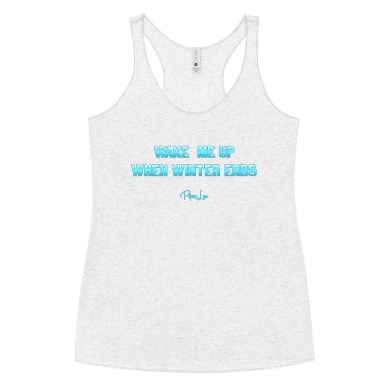 Wake Me Up When Winter Ends Tank Top Heather White