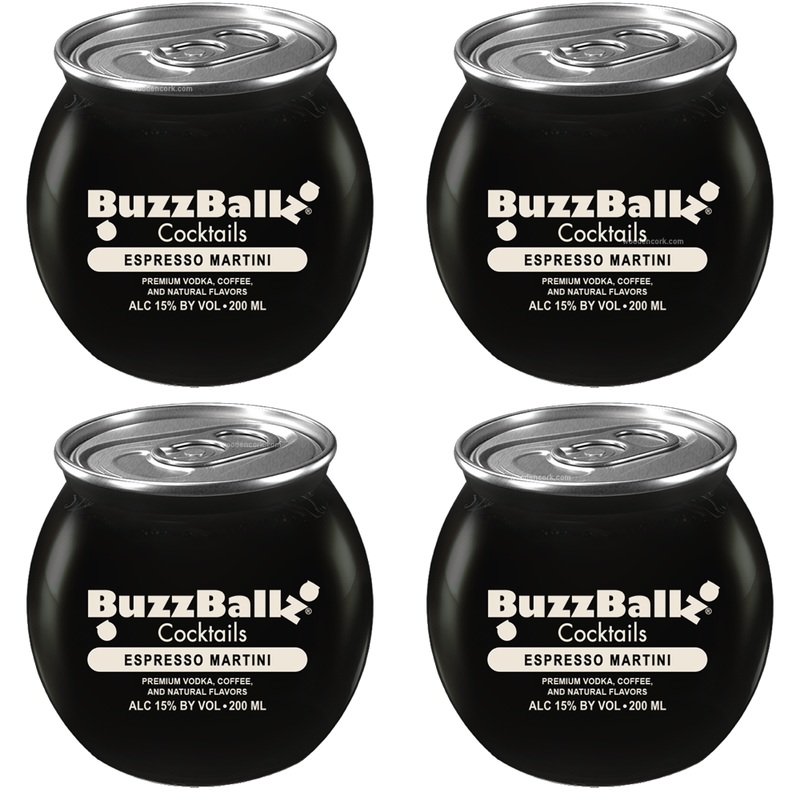 BuzzBallz Espresso Martini Pre-Mixed Cocktails 4-Pack