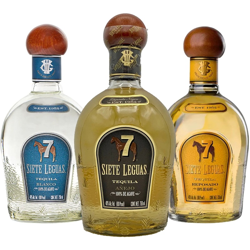 Siete Leguas Blanco, Reposado, & Aejo Tequila Bundle