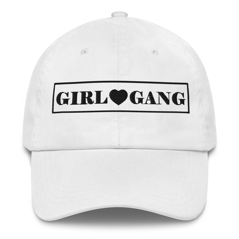 Girl Gang Dad Hat White