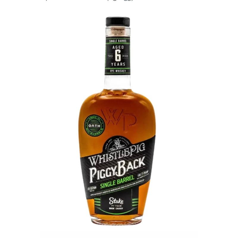 WHISTLEPIG PIGGYBACK STAKE F1 TEAM SINGLE BARREL RYE LIMITED EDITION