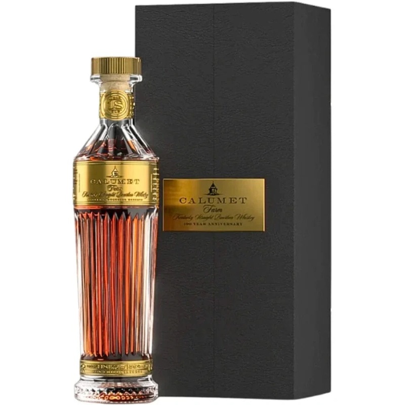 Calumet Farm 18 Year Old Trophy Decanter 100th Anniversary Release Kentucky Straight Bourbon Whiskey