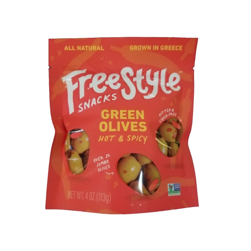FREE STYLE SNACKS Green Olives Hot&Spicy