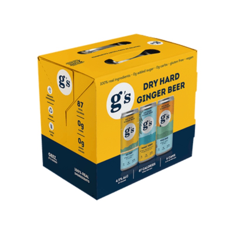 G'S Dry Hard Ginger Beer Variety 6 Pack
