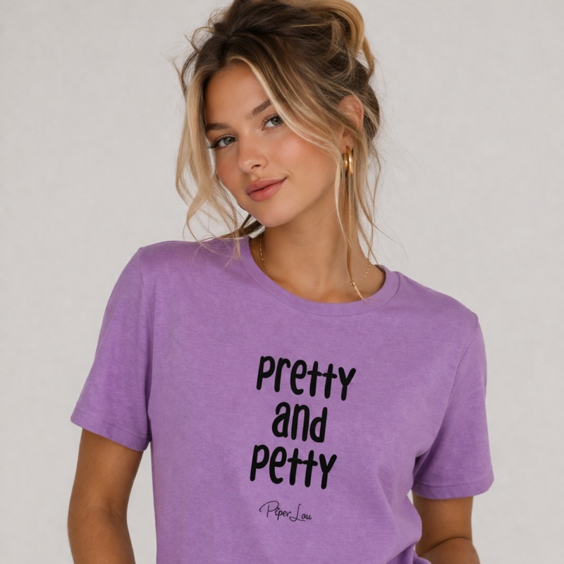 Pretty and Petty Premium Tee Heather Team Purple