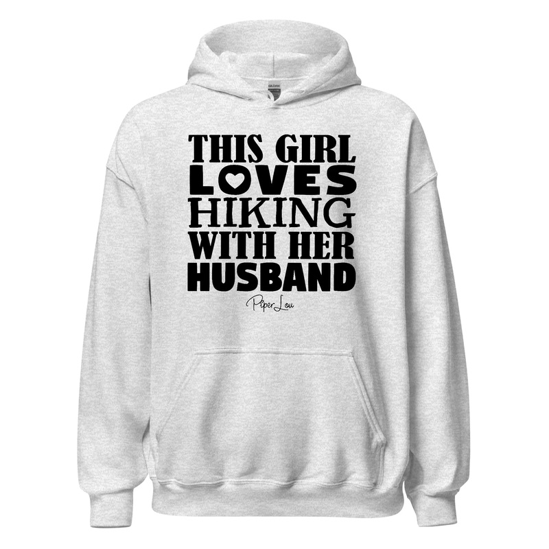 This Girl Loves Hiking - Graphic Hoodie White