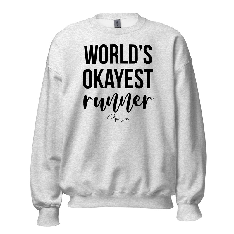 World's Okayest Runner - Crewneck Sweatshirt White