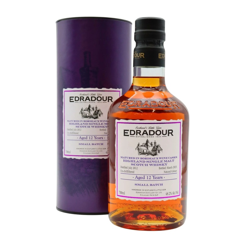 Edradour Small Batch Bordeaux Cask Matured Whisky 12 Year Old Single Malt Scotch Whisky | 700ML