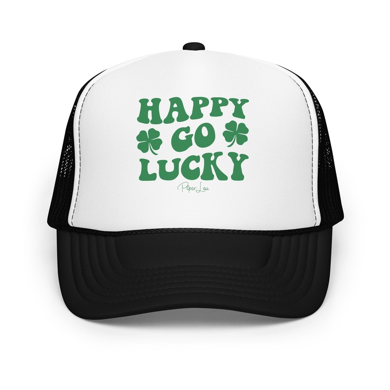 Happy Go Lucky Trucker Hat Dark Green /White/Dark Green