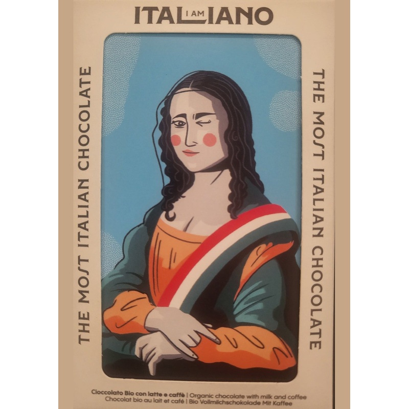 I Am Italiano Organic Milk and Coffee Chocolate (Mona Lisa), 50g 12 EACH 50g 12