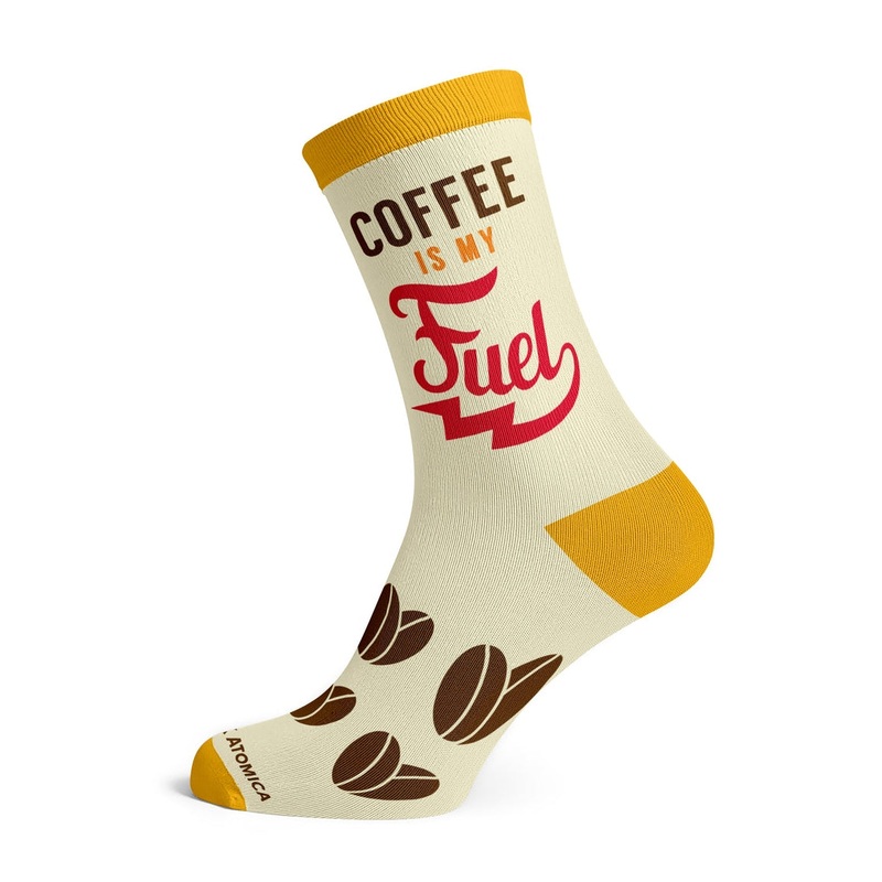 SOCK ATOMICA "Coffee Is My Fuel" Cotton Socks