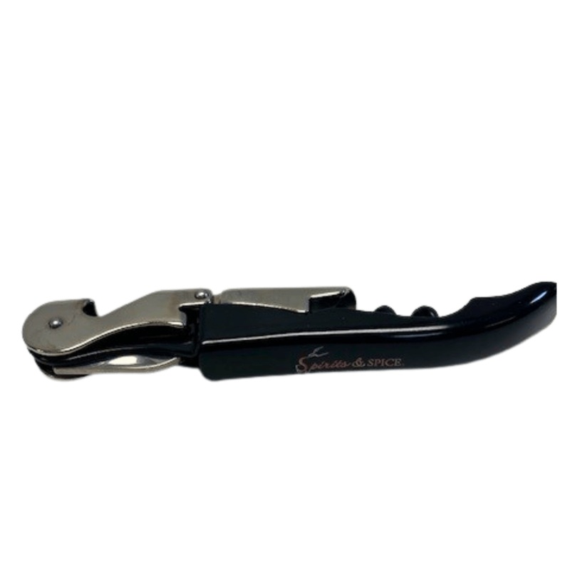 Black Double-Hinged Corkscrew Wine Key