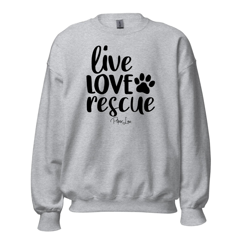 Live Love Rescue - Crewneck Sweatshirt White