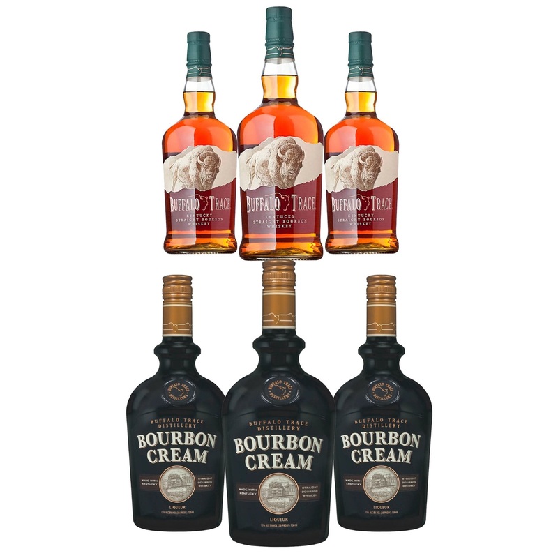 Buffalo Trace Bourbon & Bourbon Cream 6 Pack Bundle