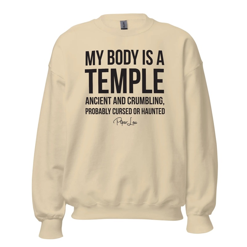 My Body Is A Temple - Crewneck Sweatshirt White