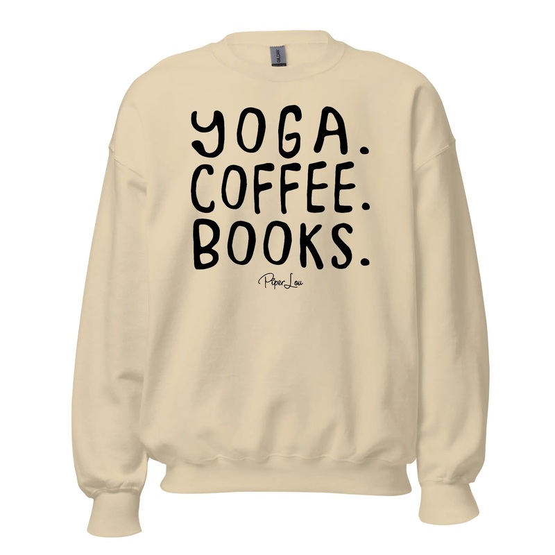 Yoga Coffee Books - Crewneck Sweatshirt White