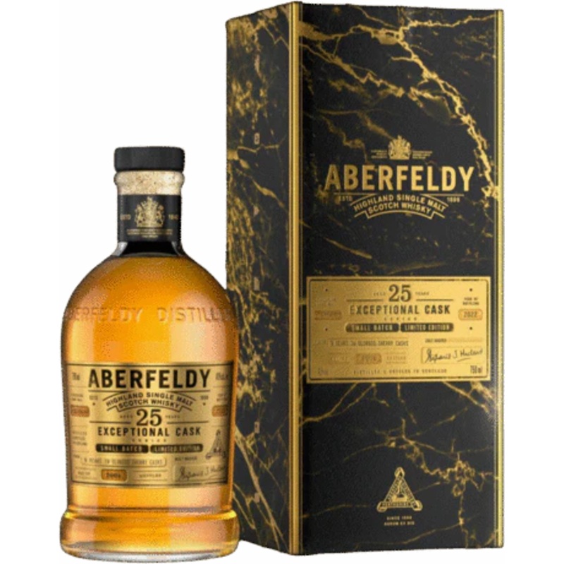 Aberfeldy Small Batch Finished In Oloroso Sherry Cask Limited Edition 25 Year Old Highland Single Malt Scotch Whisky