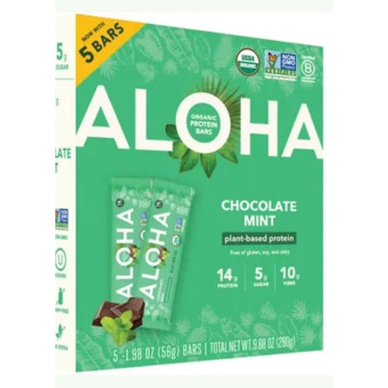 ALOHA Chocolate Mint Plant-Based Protein Bar
