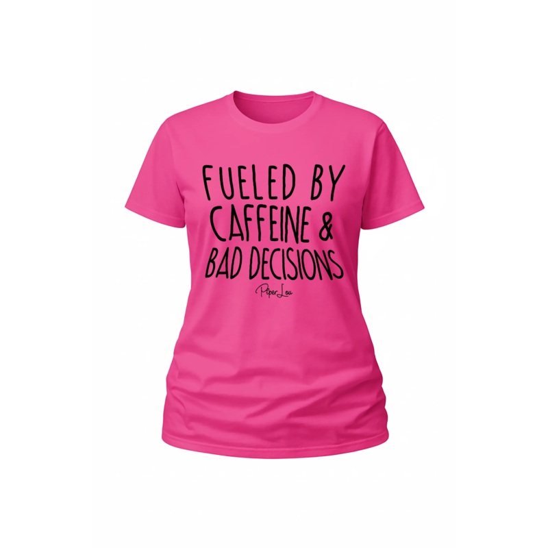 Fueled By Caffeine And Bad Decisions - Classic Tee White