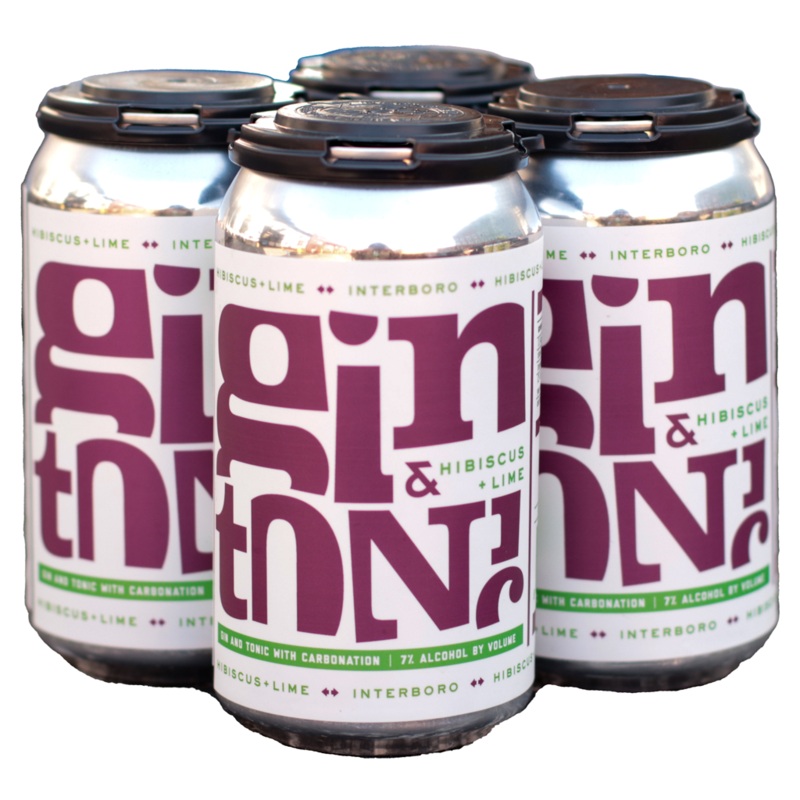 Interboro Hibiscus & Lime Gin & Tonic 4-Pack