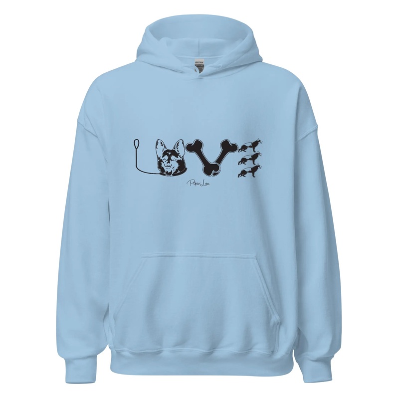 German Shepherd Love - Graphic Hoodie White