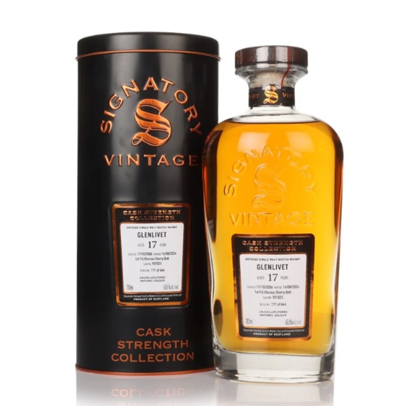 Glenlivet 17 Year Old 2006 Cask #901025 Cask Strength Collection Signatory Single Malt Scotch Whisky | 700ML
